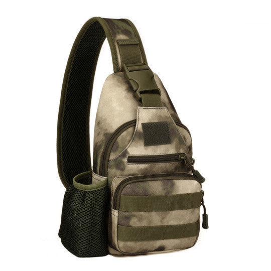 Sarah Express Tactical Water Bottle Sling Backpack Green ruins camouflage