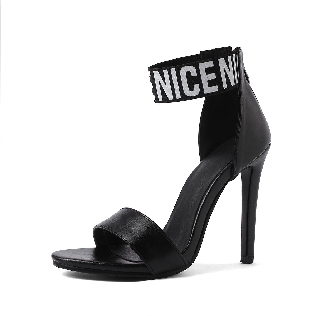 Sarah Express Stiletto High Heel Sandals with Ankle Strap