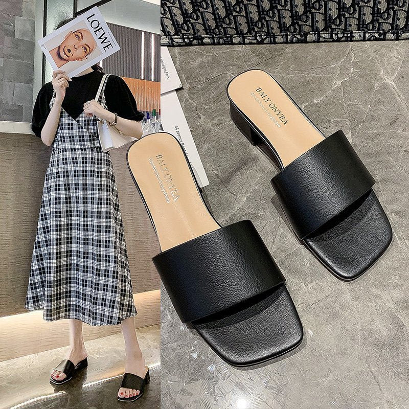 Sarah Express Women's Thick Heel Open Toe Sandals