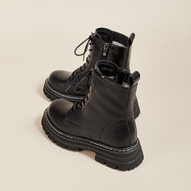 Sarah Express Retro British Style Platform Ankle Boots