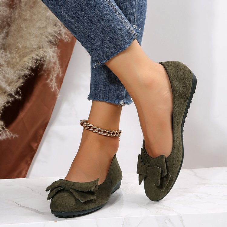 Sarah Express Bowknot Round Toe Casual Flat Loafers