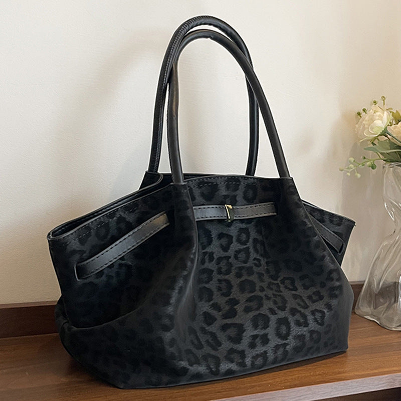Sarah Express Retro Suede Quilted Patchwork Tote Handbag