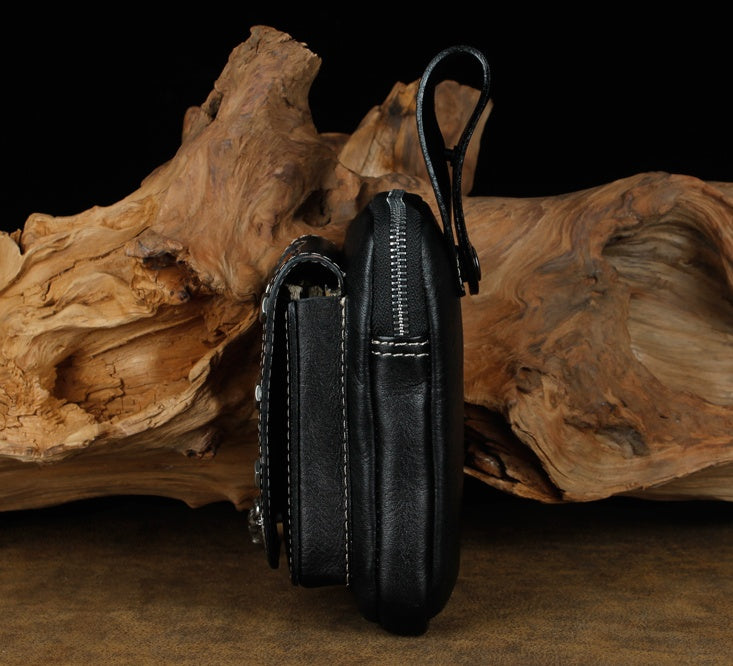 Sarah Express Leather Scorpion Embossed Belt Pouch