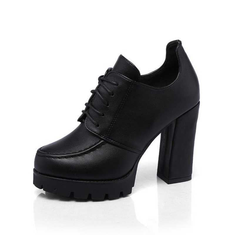 Sarah Express Lace Up Platform Thick Heel Shoes