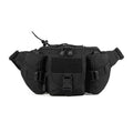 Sarah Express Tactical Military Style Nylon Belt Bag Black