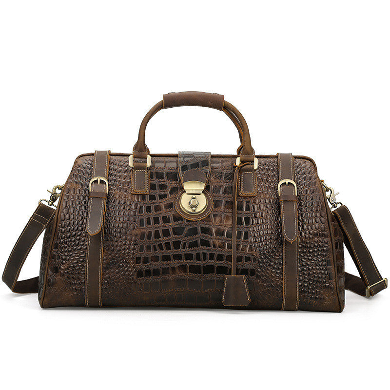 Sarah Express Crocodile Pattern Leather Travel Bag
