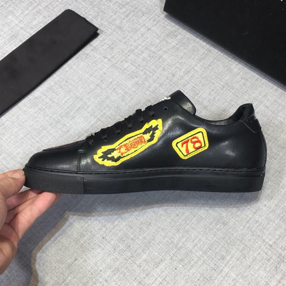 Sarah Express Graphic Patch Casual Men Sneakers Black