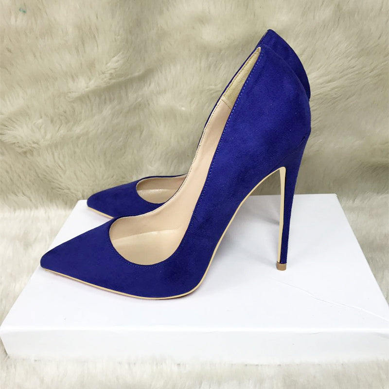 Sarah Express Pointed Toe Suede Stiletto Heels