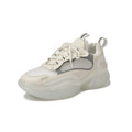 Sarah Express Metallic Panel Chunky Dad Sneakers White