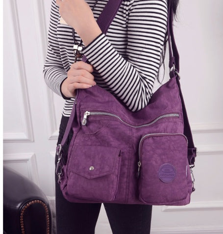 Sarah Express Waterproof Nylon Multi-Pocket Crossbody Shoulder Bag