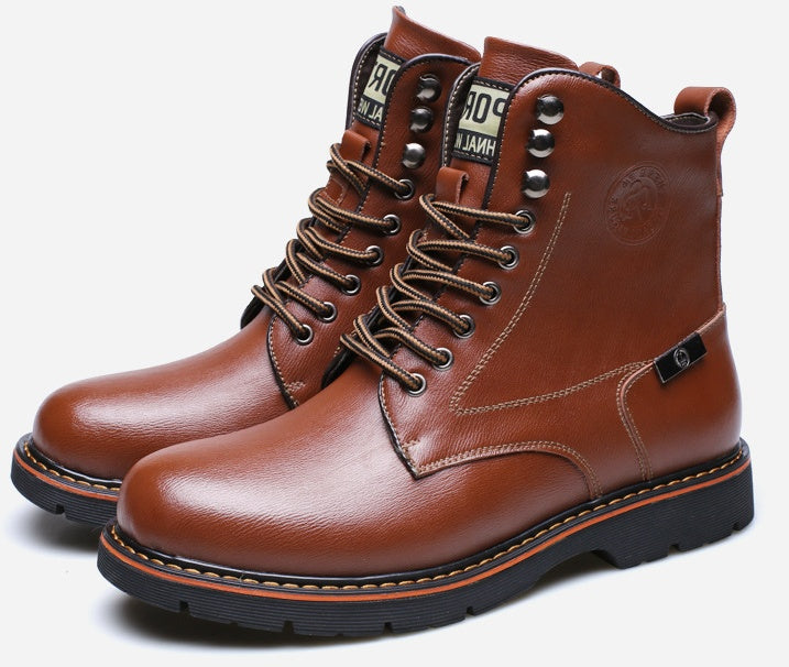 Sarah Express Men's Casual Martin Lace-Up Boots