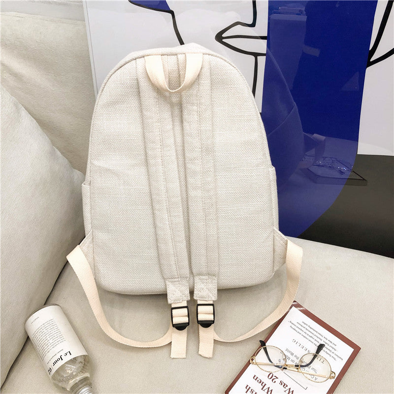 Sarah Express Solid Color Casual Student Backpack