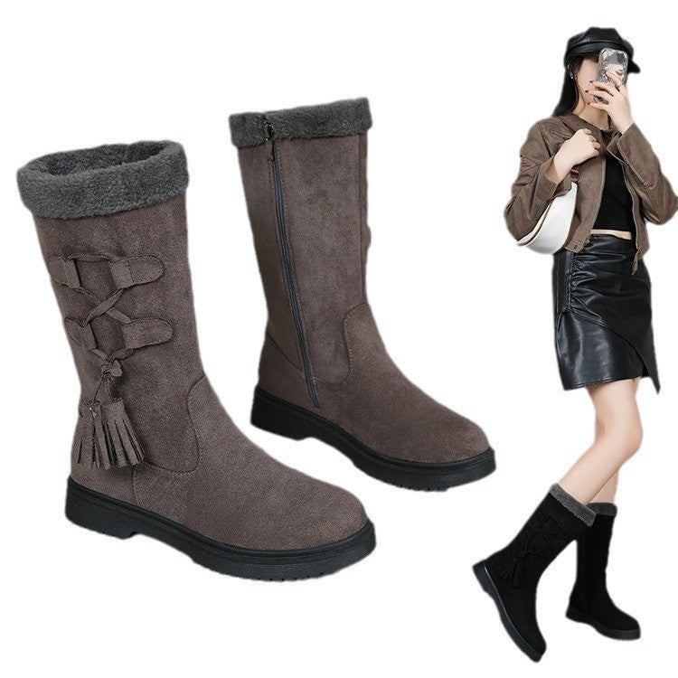 Sarah Express Fleece-Lined Chunky Sole Snow Boots