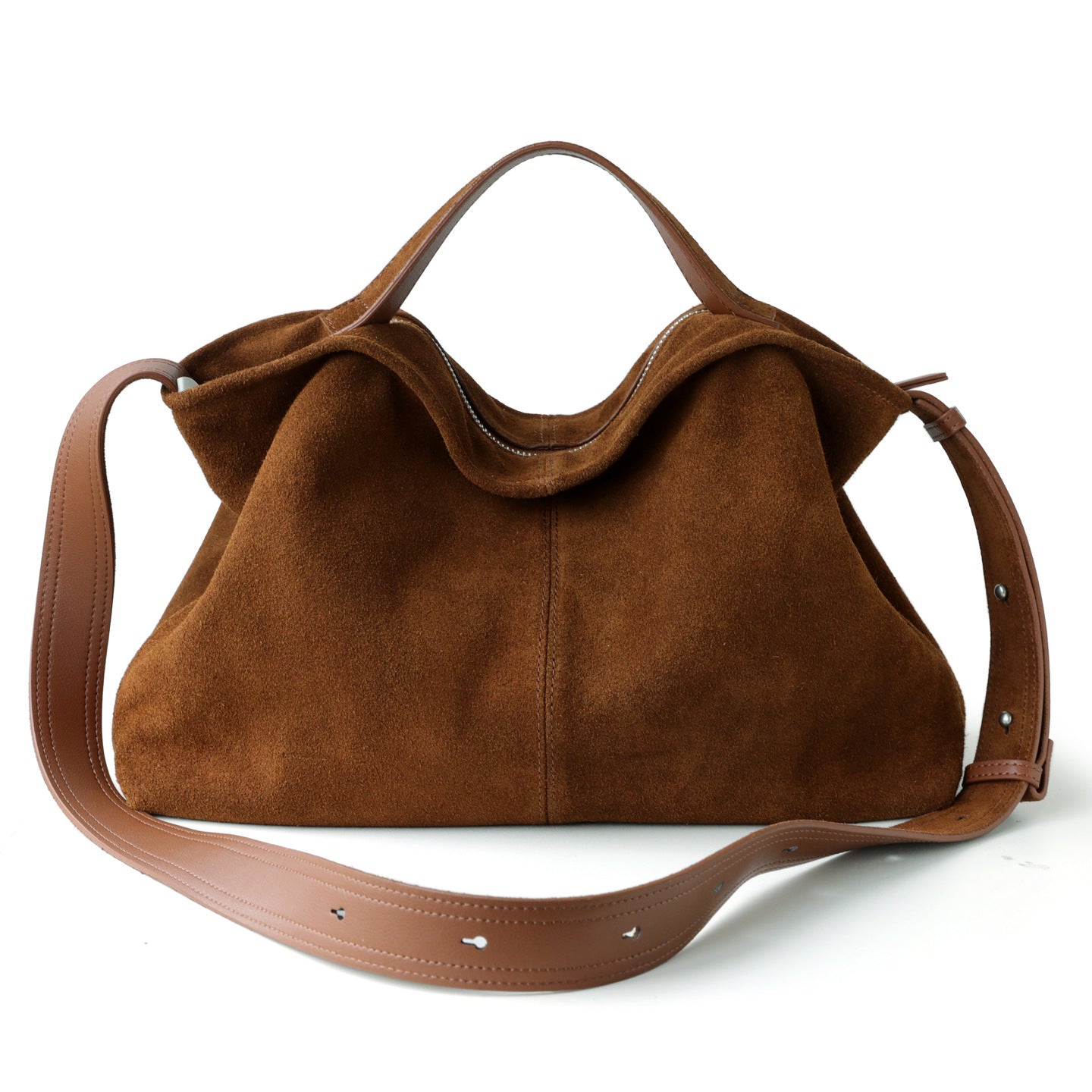 Sarah Express Matte Genuine Leather Square Commuter Bag