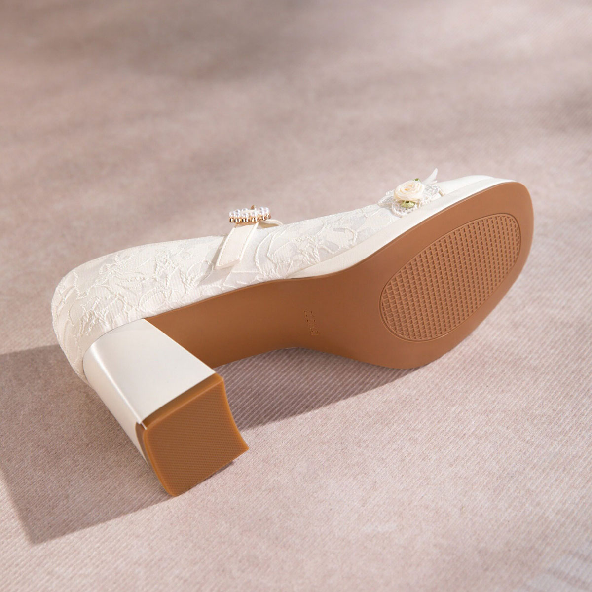 Sarah Express Lace Mary Jane Platform Bridal Heels