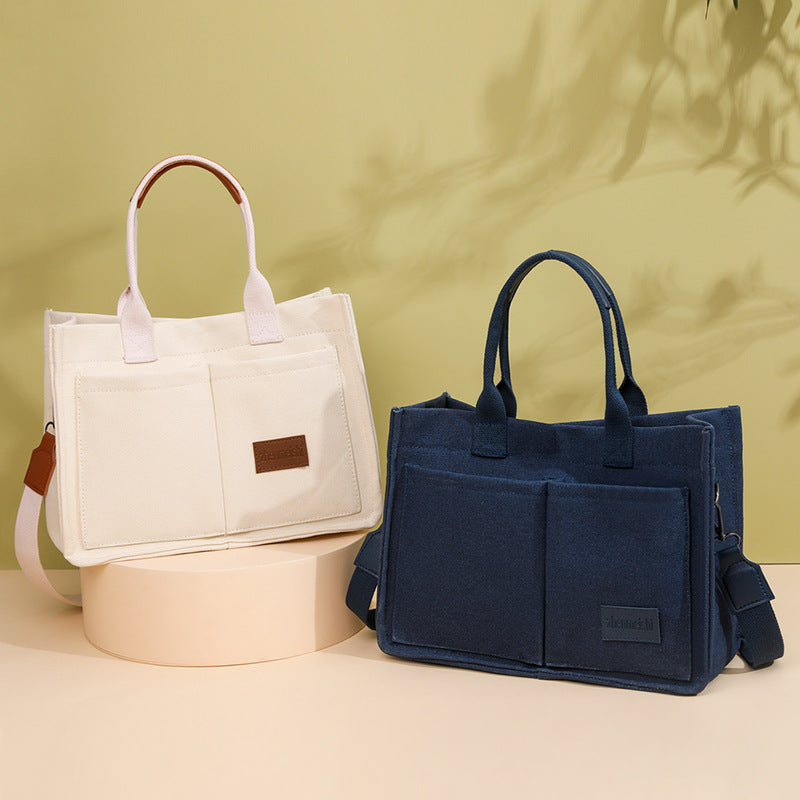 Sarah Express Canvas Multi-Pocket Shoulder Crossbody Bag