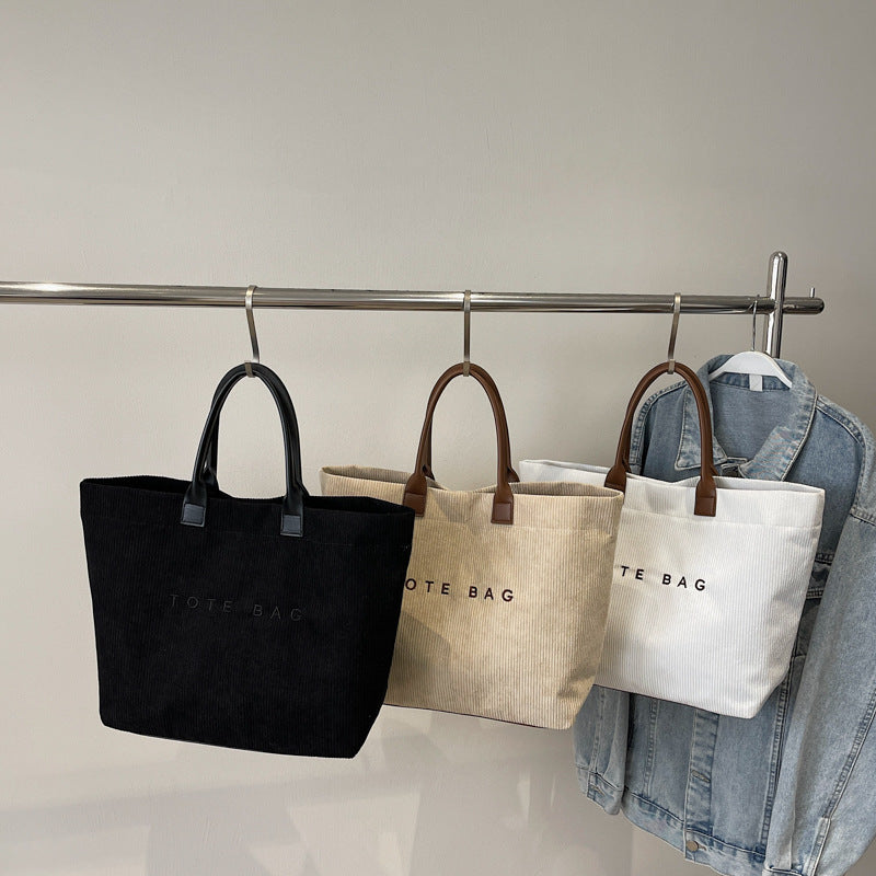 Sarah Express Retro Lettered Horizontal Rectangle Tote Bag