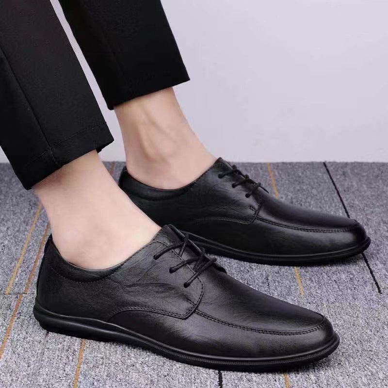 Sarah Express Men's Casual Lace-Up Leather Loafers