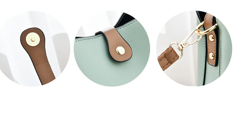 Sarah Express Structured Bucket Bag with Contrast Details
