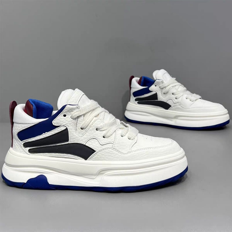 2026 New Spring Fashion Versatile Platform Height-boosting White Sneakers, Trendy Athletic Casual Skate Shoes For Young Men – product detail alternate view 3