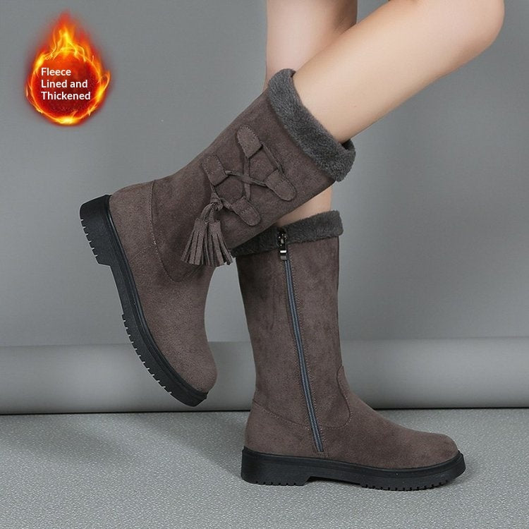 Sarah Express Fleece-Lined Chunky Sole Snow Boots