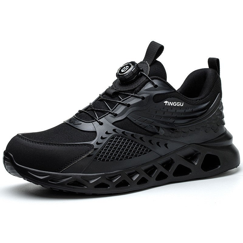 Sarah Express Men's Steel Toe Breathable Work Shoes Black XCB