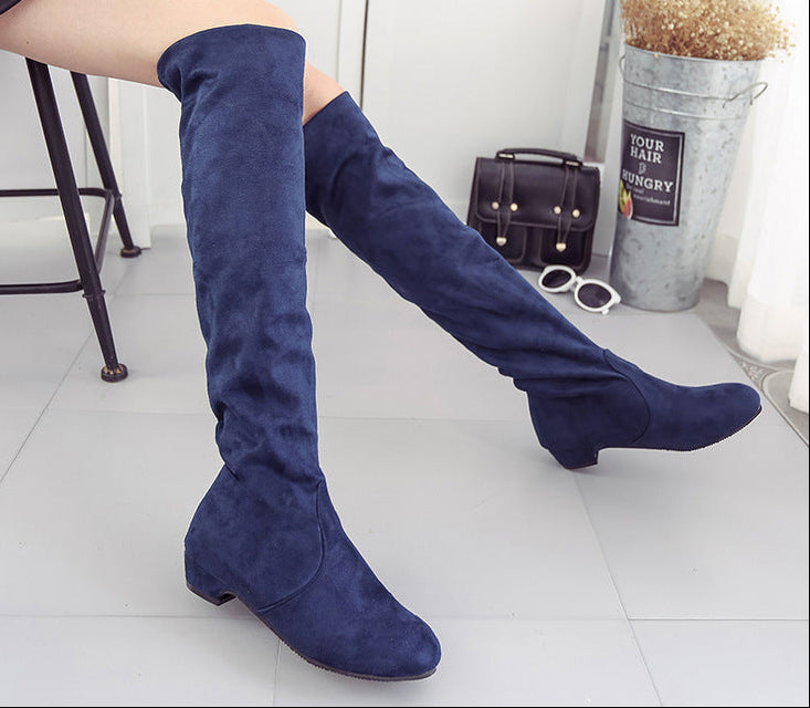 Sarah Express Over-the-Knee Chunky Heel Boots