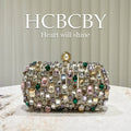 Sarah Express Gold Rhinestone Evening Clutch Chain Bag Gold