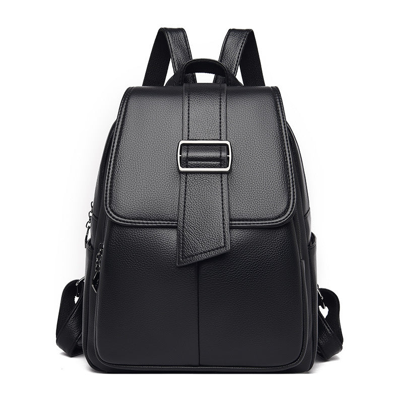 Sarah Express Fashion Soft Leather Casual Backpack