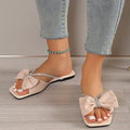 Sarah Express Women's Bow-Knot Slip-On Outdoor Slippers Apricot