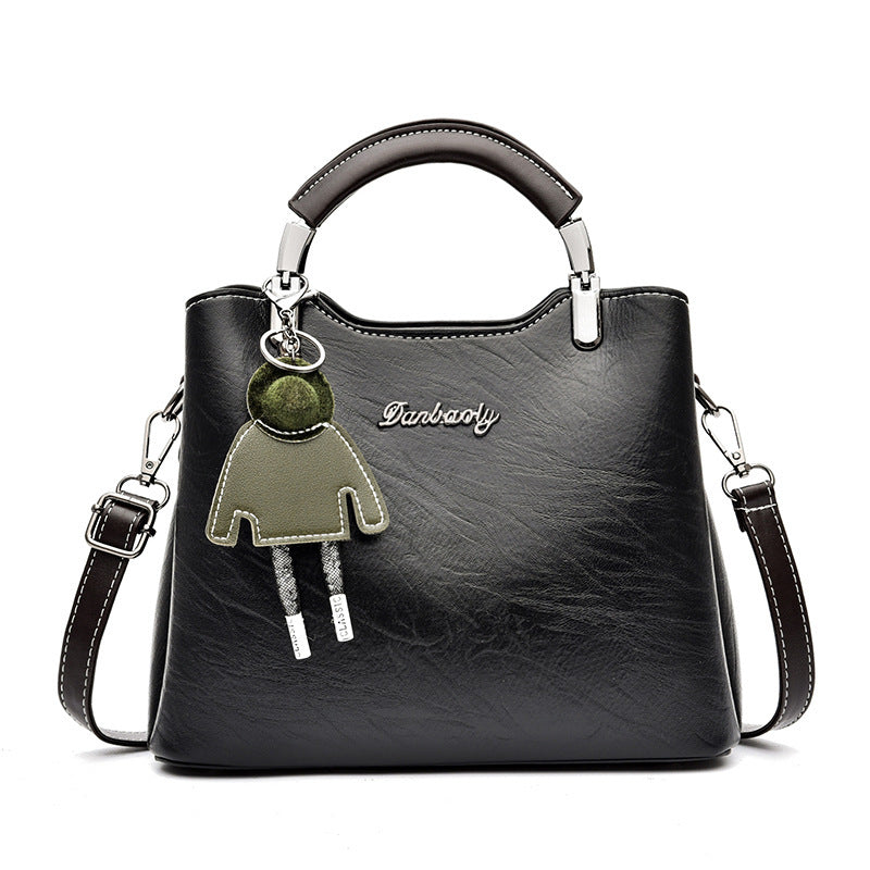 Sarah Express Retro Small Handbag with Detachable Charm
