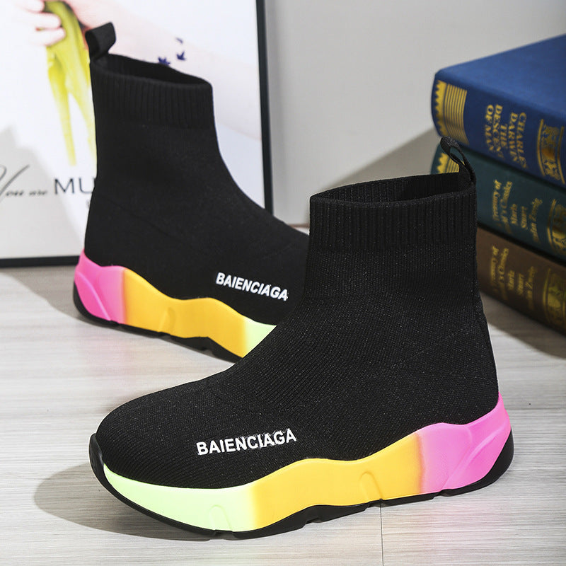 Sarah Express Women's Platform Sock Boots