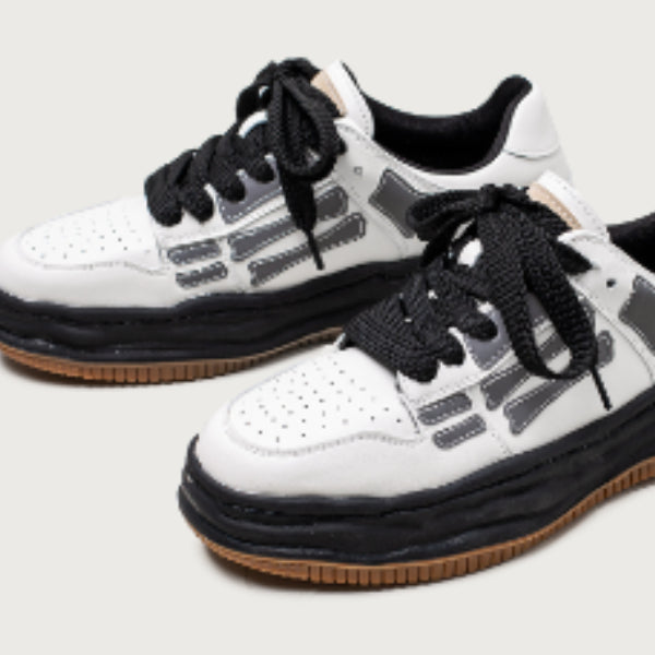 Sarah Express Retro Bone Platform Sneakers