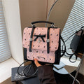 Sarah Express Sweet Patchwork Commuter Backpack Black With Pink No pendant