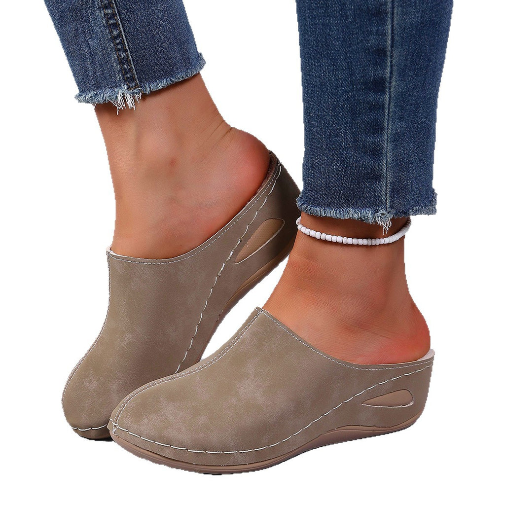 Sarah Express Fleece Lined Wedge Slippers