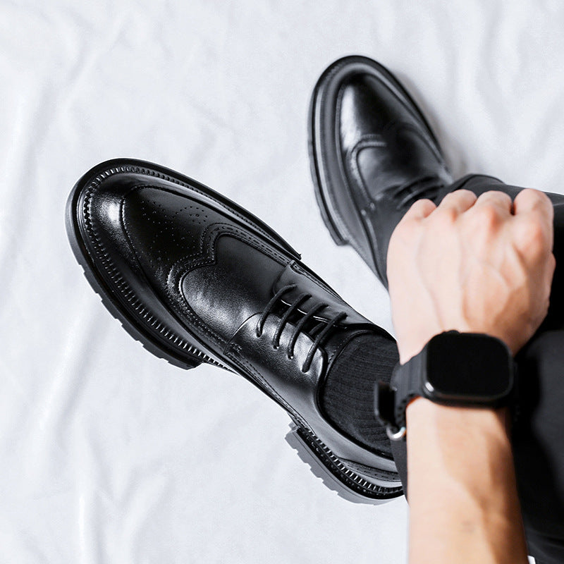 Sarah Express Casual Brogue Platform Leather Shoes
