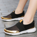 Sarah Express Breathable Mesh Slip-On Summer Sneakers Black