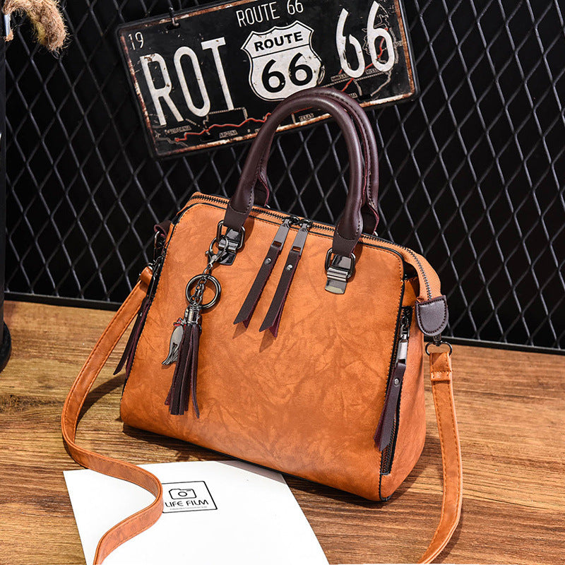 Sarah Express Vintage Tassel Structured Shoulder Bag