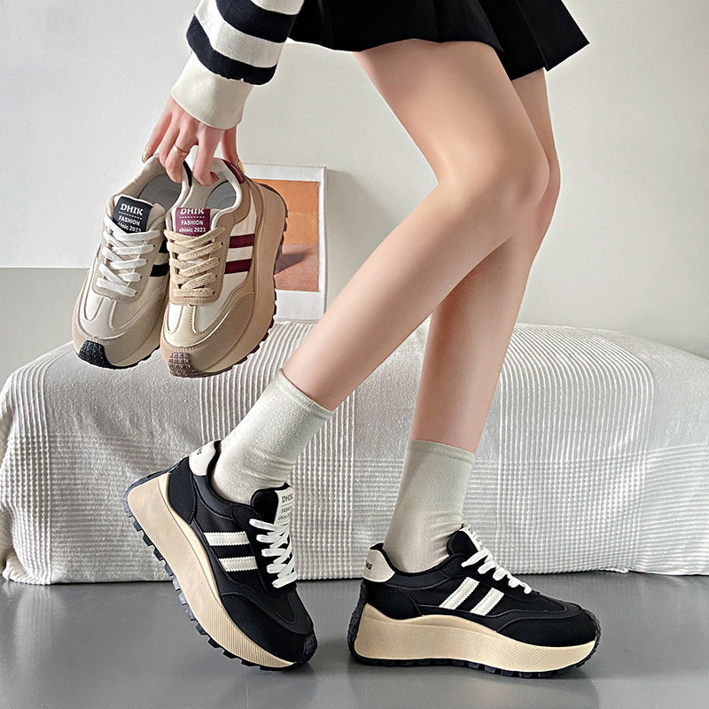 Sarah Express Women's Height-Boosting Lace-Up Sneakers