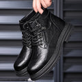 Sarah Express British Style Men's High-Top Boots Black Four Seasons
