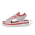 Sarah Express Butterfly Print Breathable Platform Sandals Red