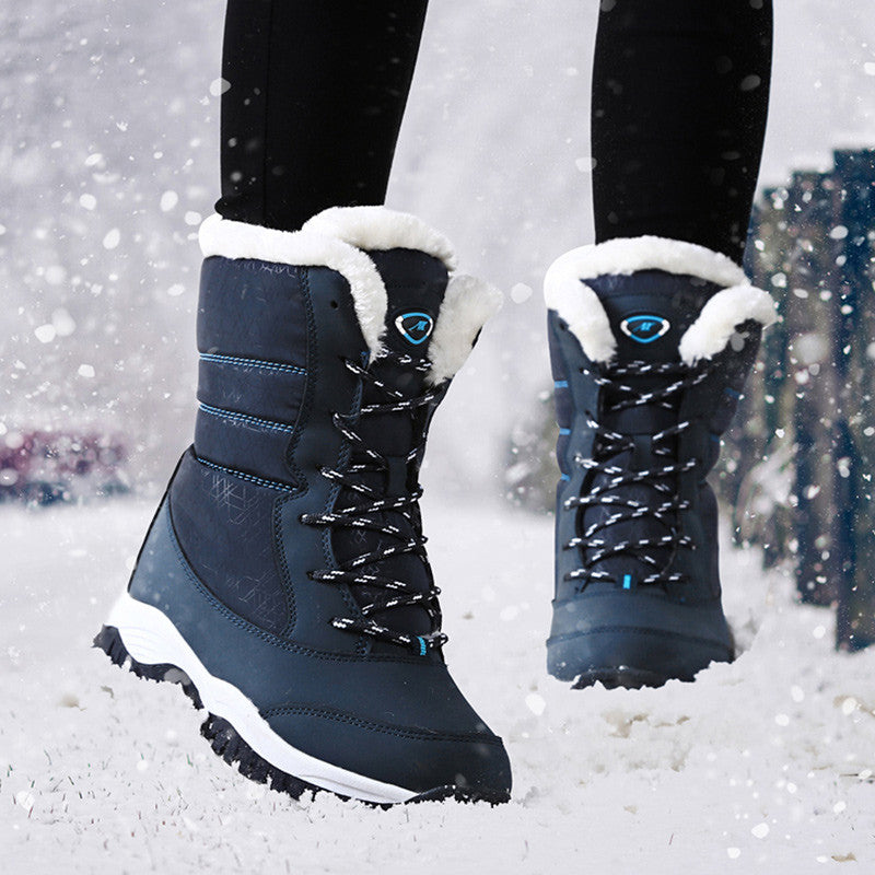 Sarah Express Plush Lined Wedge Snow Ankle Boots