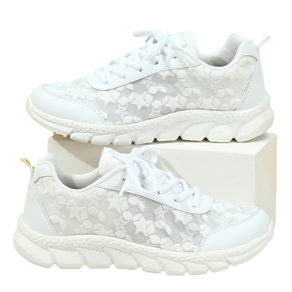 Sarah Express Women's Breathable Lace-Up Casual Sneakers