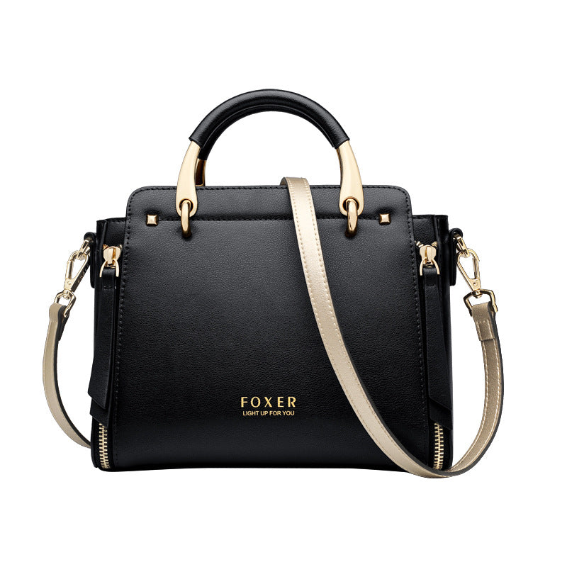 Sarah Express Retro Contrast Color Small Handbag Black