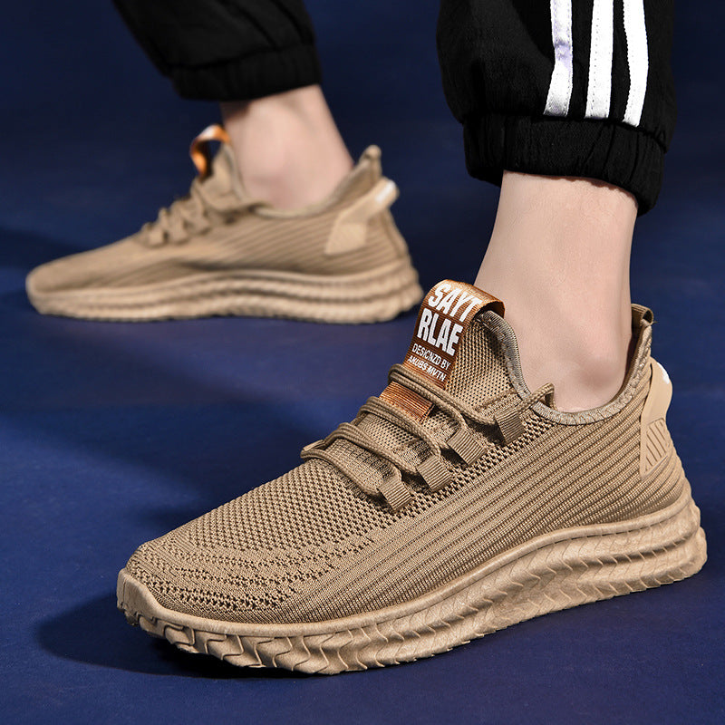 Sarah Express Men's Casual Flying Weave Flat Shoes