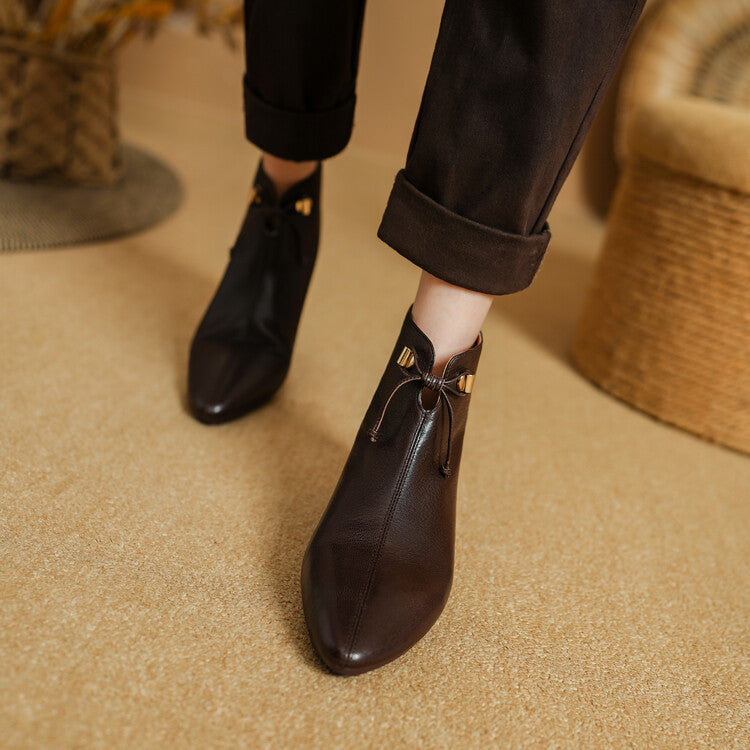 Sarah Express Sheepskin Ankle Boots with Soft Sole Dark Brown Single