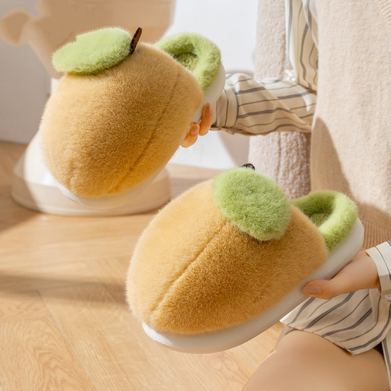 Sarah Express Plush Peach Indoor Slippers