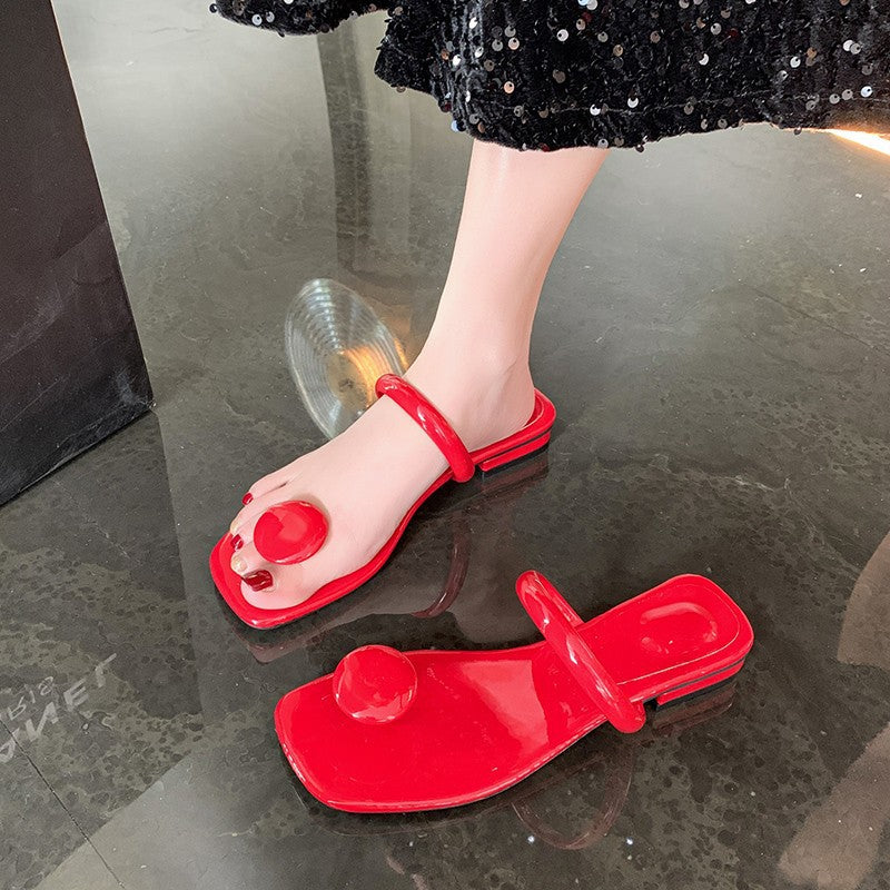 Sarah Express Minimalist Square Toe Wedge Sandals