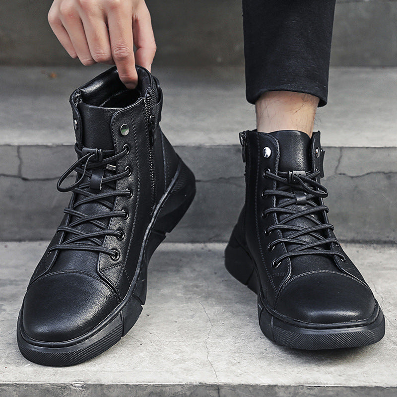 Sarah Express Men's High-Top Leather Martin Boots