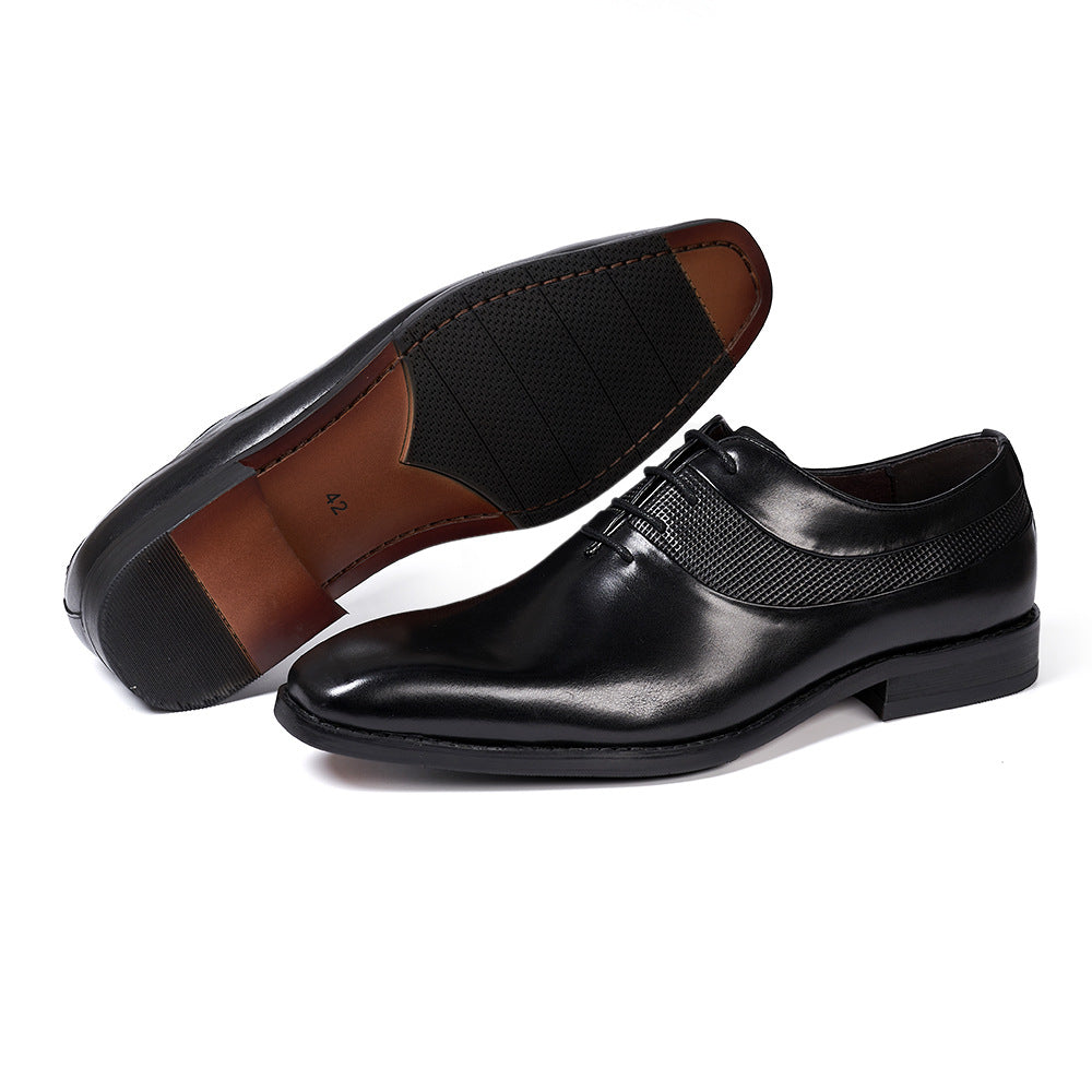 Sarah Express Pointed Toe Business Formal Leather Shoes